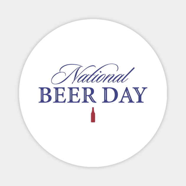 MicNational Beer Day Magnet by Mercado Graphic Design